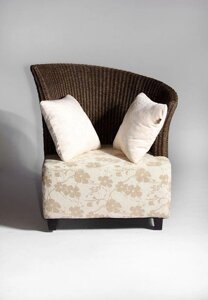 Плетеное кресло из сизаля Pina 1 в Москве от компании Металлическая мебель из литого алюминия, элитные садовые качели