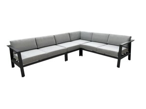 Угловой диван из алюминия Graphite plus в Москве от компании Металлическая мебель из литого алюминия, элитные садовые качели