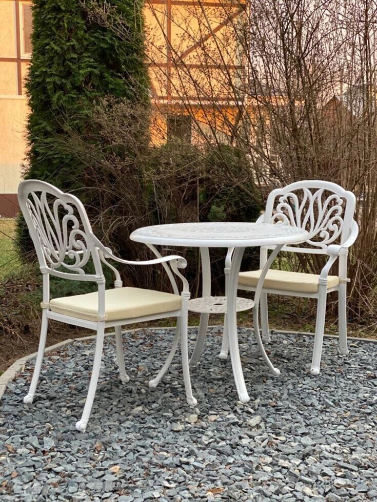 Белая мебель из литого алюминия Geneva 2 - Металлическая мебель из литого алюминия, элитные садовые качели