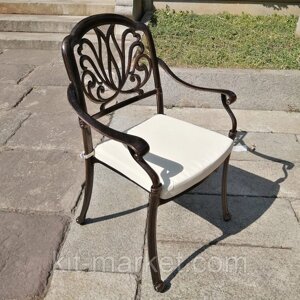 Кресло из алюминия для сада в Москве от компании Металлическая мебель из литого алюминия, элитные садовые качели