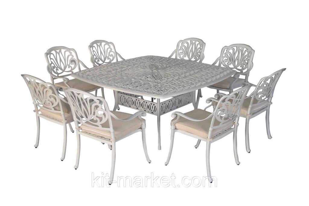 Садовый стол и кресла из литого алюминия - характеристики