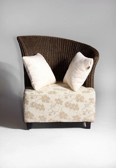 Плетеное кресло из сизаля Pina 1 от компании Металлическая мебель из литого алюминия, элитные садовые качели - фото 1