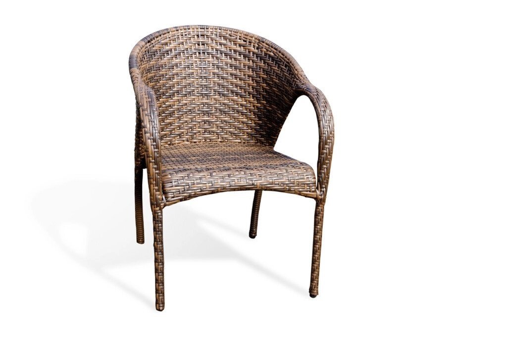 Плетеное садовое кресло от компании Металлическая мебель из литого алюминия, элитные садовые качели - фото 1