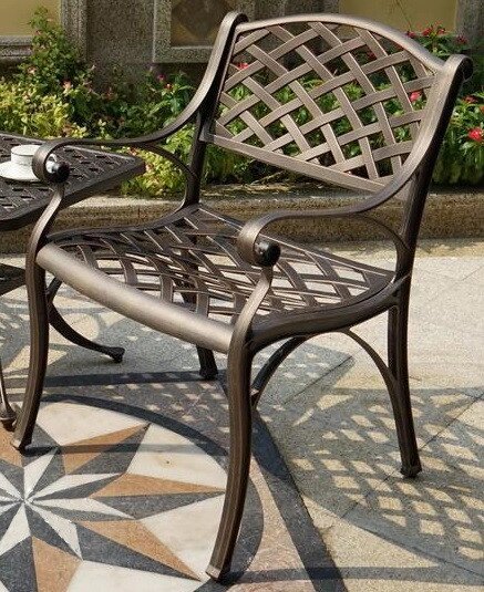 Разборное кресло из литого алюминия Paris от компании Металлическая мебель из литого алюминия, элитные садовые качели - фото 1