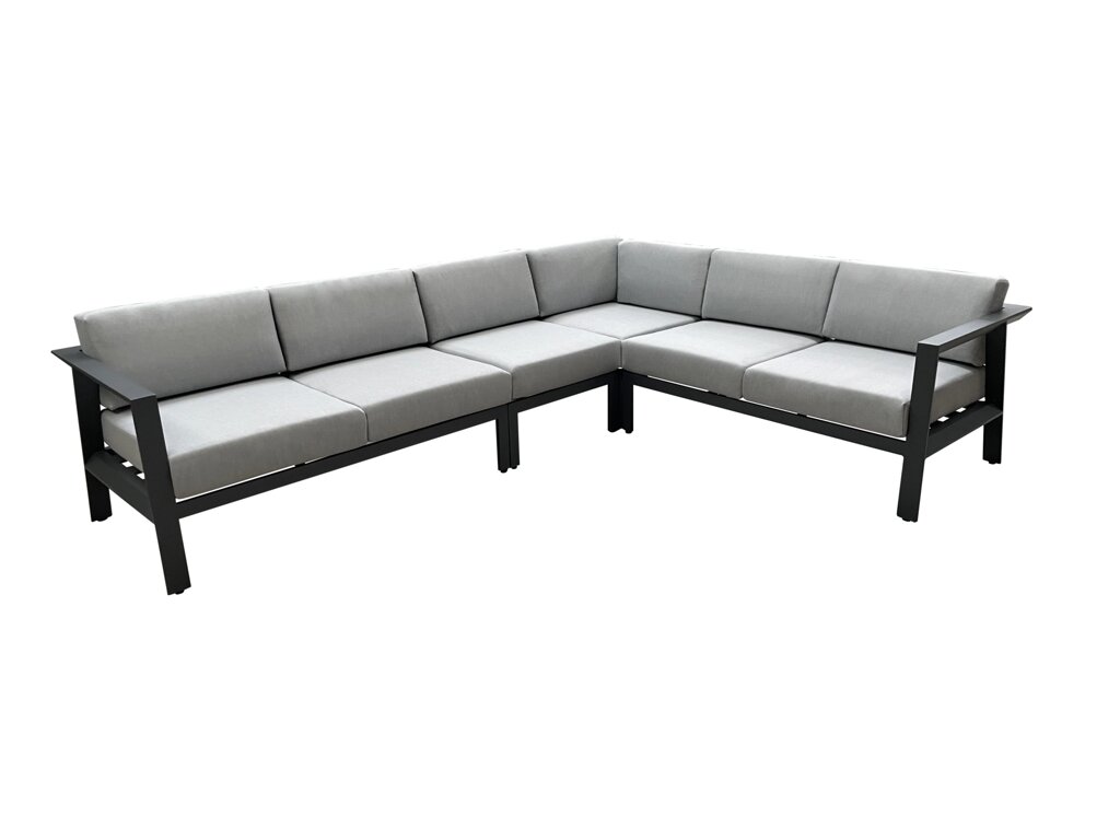 Угловой диван из алюминия Graphite plus от компании Металлическая мебель из литого алюминия, элитные садовые качели - фото 1