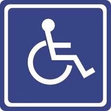 Тактильная пиктограмма СП02 "Доступность для инвалидов в колясках" 200х200