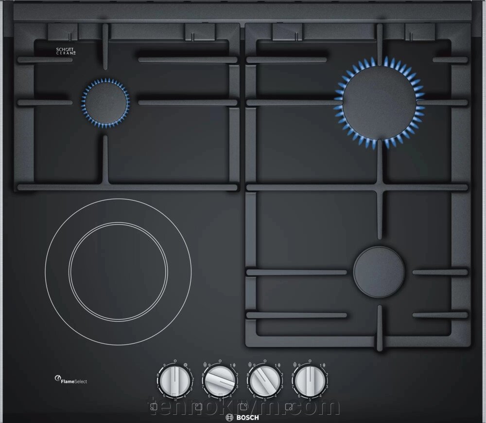 Газовая поверхность Bosch PRY6A6B70Q (комбинированная) от компании Интернет-магазин "Технокрым" по продаже телевизоров и бытовой техники - фото 1