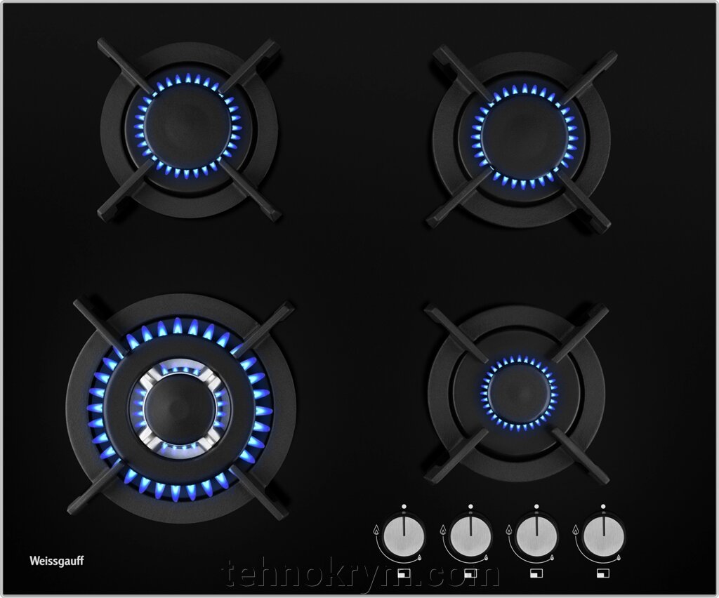 Газовая поверхность Weissgauff HGG 640 BGV от компании Интернет-магазин "Технокрым" по продаже телевизоров и бытовой техники - фото 1