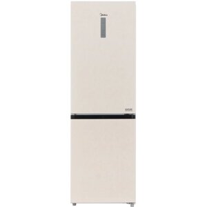 Двухкамерный холодильник Midea MDRB470MGF33O, зона свежести, No Frost, бежевый