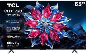 Телевизор TCL 65C655PRO, операционная система Google TV (Android ), 4K Ultra HD, QLED