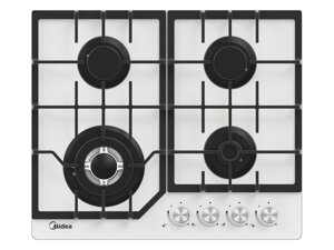 Газовая поверхность Midea MG643TGW, газ-контроль, чугун, автоподжиг, белый