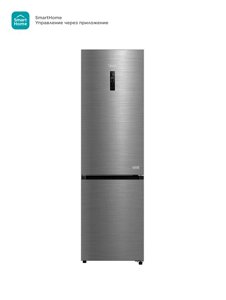 Двухкамерный холодильник Midea MDRB521MIE46OD, инверторный мотор, зона свежести, No Frost, нержавеющая сталь