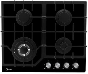 Варочная панель Midea MG643TGB, газ-контроль, автоподжиг, чугун