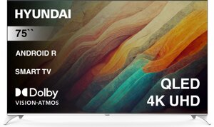 Телевизор Hyundai H-LED75QBU7500, операционная система Android 11, 4K Ultra HD, QLED