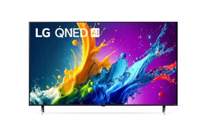 Телевизор LG 55QNED80T6A, операционная система webOS 24, 4K Ultra HD, пульт Magic Remote
