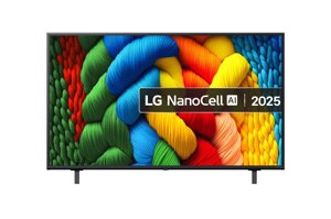 Телевизор LG 50NANO80A6B, операционная система webOS 25, 4K Ultra HD, пульт Magic Remote