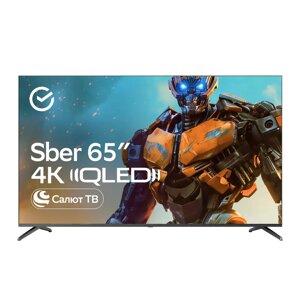 Телевизор Sber SDX 65UQ5233, операционная система Салют, 4К Ultra HD, QLED