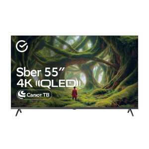 Телевизор Sber SDX 55UQ5235, операционная система Салют, 4К Ultra HD, QLED