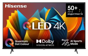 Телевизор Hisense 75E7NQ, операционная система VIDAA, 4K Ultra HD, QLED