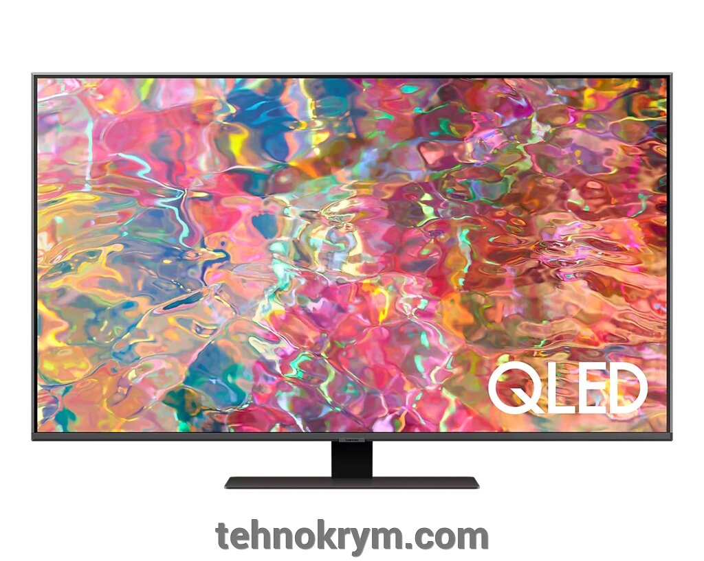 Smart QLED телевизор SAMSUNG QE55Q80BAUXCE, Ultra HD, на квантовых точках, ОС Tizen 6.5 от компании Интернет-магазин "Технокрым" по продаже телевизоров и бытовой техники - фото 1