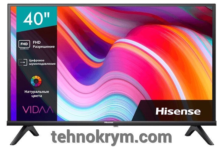 Smart телевизор Hisense 40A4K, ОС VIDAA от компании Интернет-магазин "Технокрым" по продаже телевизоров и бытовой техники - фото 1