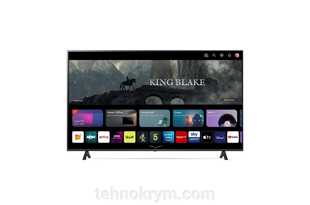Smart телевизор LG 43UR78001LJ, Ultra HD, черный, webOS 23 от компании Интернет-магазин "Технокрым" по продаже телевизоров и бытовой техники - фото 1