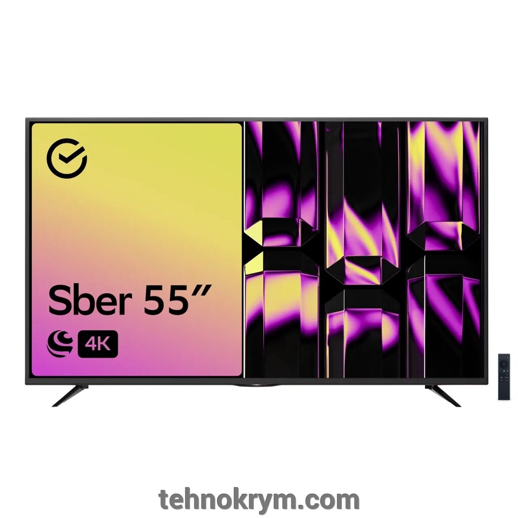 Smart телевизор Sber SDX 55U4127, ОС Салют от компании Интернет-магазин "Технокрым" по продаже телевизоров и бытовой техники - фото 1