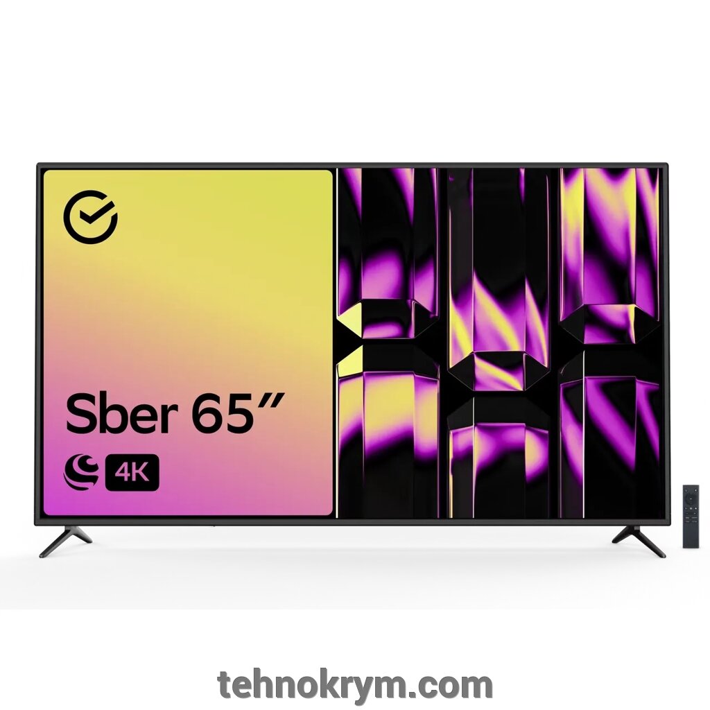Smart телевизор Sber SDX 65U4015, ОС Салют от компании Интернет-магазин "Технокрым" по продаже телевизоров и бытовой техники - фото 1