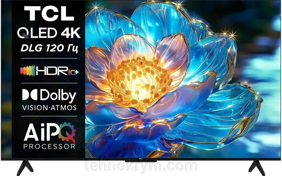 Smart телевизор TCL 75T7B, Ultra HD, ОС Google TV (Android 11), черный от компании Интернет-магазин "Технокрым" по продаже телевизоров и бытовой техники - фото 1