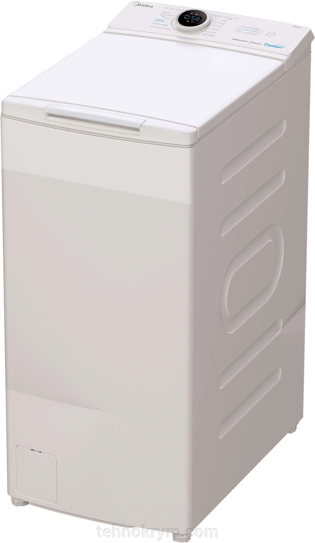 Стиральная машина Midea MF100T80BS/W-RU, инверторный мотор, стирка с паром, загрузка 8 кг от компании Интернет-магазин "Технокрым" по продаже телевизоров и бытовой техники - фото 1