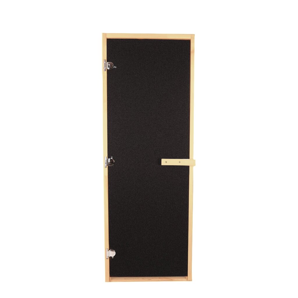 Дверь стекло Бронза Black Матовая 1900х700 (8мм, 3 петли 716 CR) (Осина) Везувий от компании ProPechi - фото 1