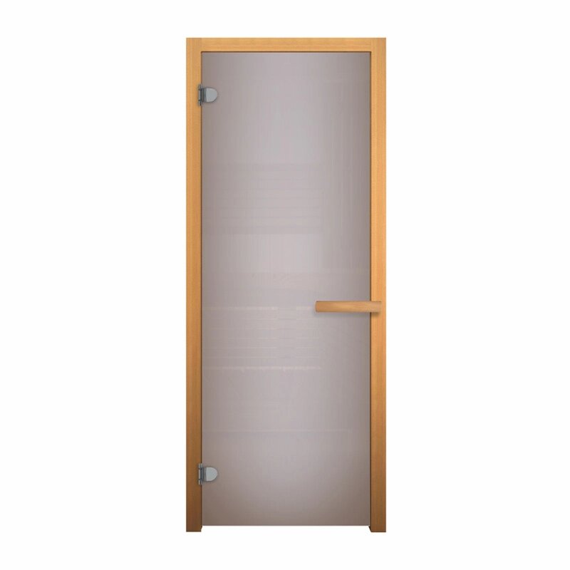 Дверь стекло Сатин Матовая 1800х700 (6мм, 2 петли 716 GB) (Осина) Везувий от компании ProPechi - фото 1