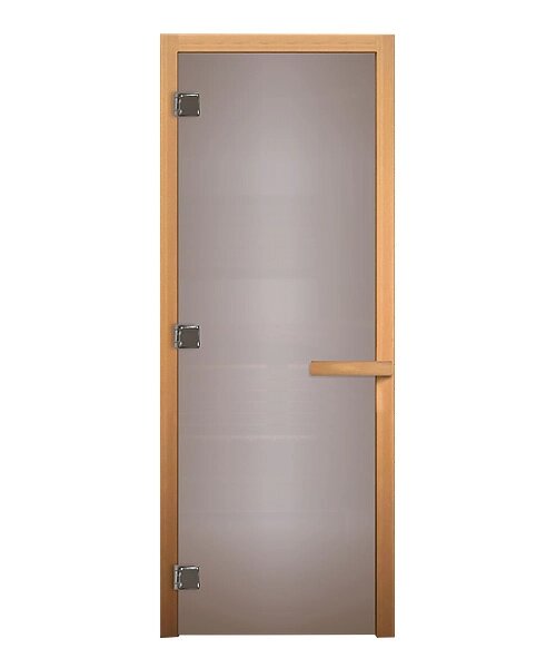 Дверь стекло Сатин Матовая 1800х700 (8мм, 3 петли 716 CR) (Осина) Везувий от компании ProPechi - фото 1