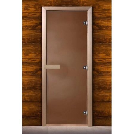 Дверь стеклянная бронза матовая (ольха) 1700х700 (DoorWood) от компании ProPechi - фото 1