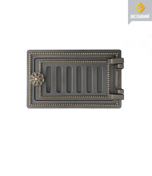 Дверца Везувий чугунная поддувальная ДП-2, бронза от компании ProPechi - фото 1