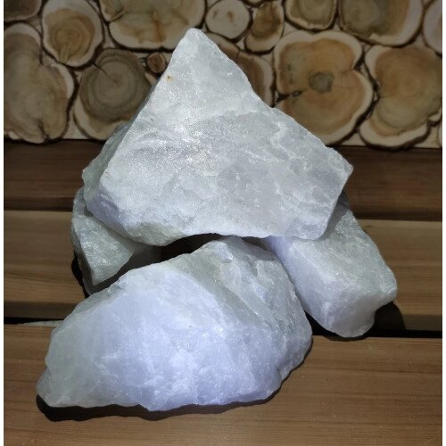 Камень для бани Кварц белый колотый (жаркий лед), 10 кг, ведро/коробка от компании ProPechi - фото 1