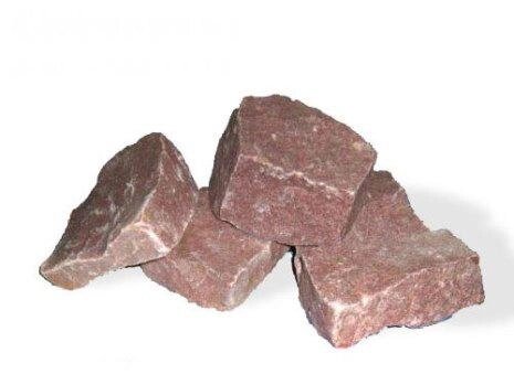 Камень для бани Кварцит малиновый, обвалованный, 20 кг, коробка от компании ProPechi - фото 1