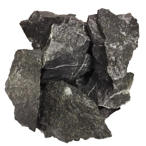 Камень для бани Пироксенит "Черный принц" колотый, 10 кг, крупный, коробка, ЗЖ от компании ProPechi - фото 1
