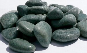 Камень для бани ЖАДЕИТ ХАКАССКИЙ КАШКАРАКСКИЙ полированный, средняя фракция 80-120 мм (ведро) 10 кг (Россия)
