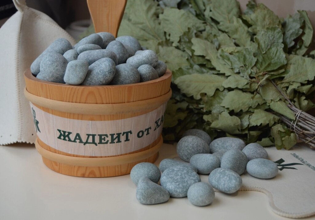 Камень для бани Жадеит шлифованный 10 кг мелкий Хакасия от компании ProPechi - фото 1