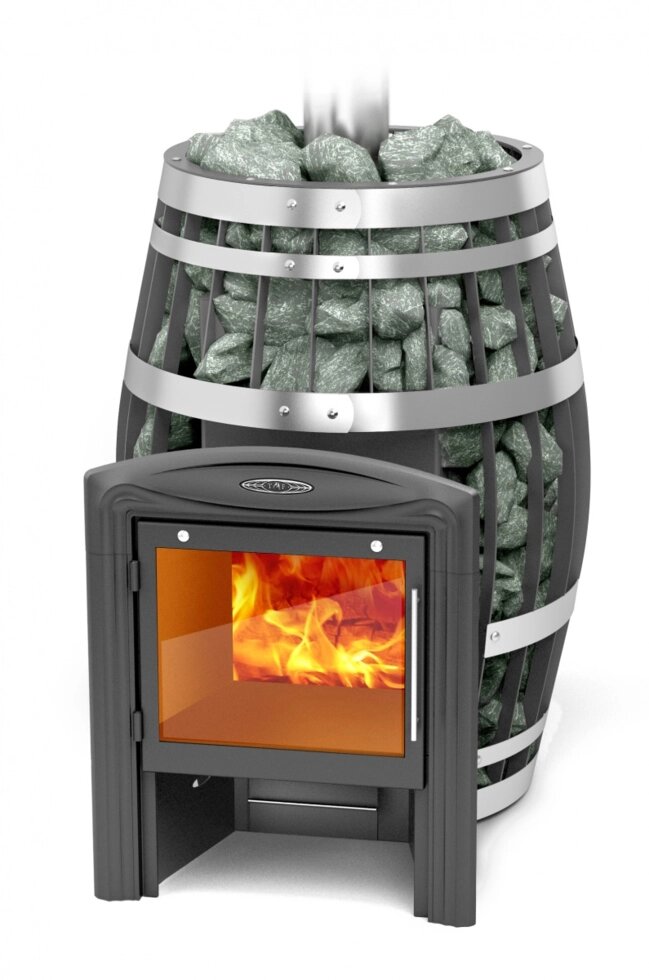 Печь для бани ТМФ Саяны XXL 2015 Carbon Витра закрытая каменка теплообменник от компании ProPechi - фото 1
