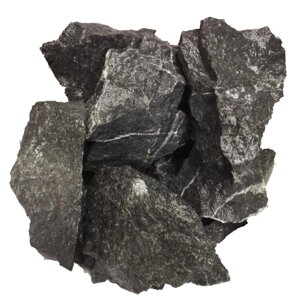 Камень для бани Пироксенит "Черный принц" колотый, 10 кг, средний, коробка, ЗЖ