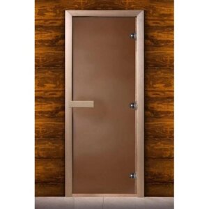 Дверь стеклянная бронза матовая (ольха) 2000х800 (DoorWood)
