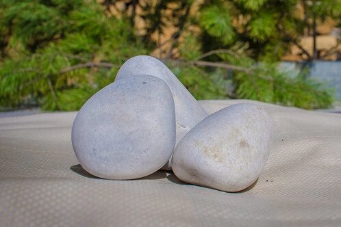Камень для бани Кварц белый шлифованный, 10 кг, ведро - характеристики