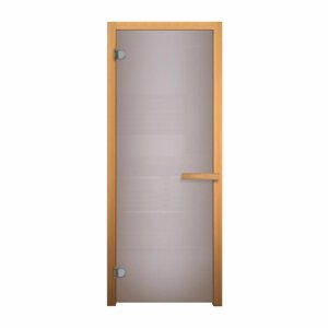 Дверь стеклянная Сатин Матовая 1800х700 (6мм, 2 петли 710) (ОСИНА)