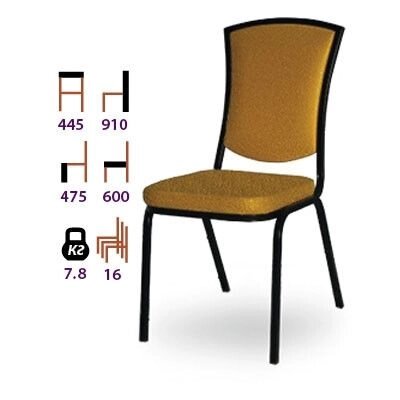 Банкетный стул для ресторана, кафе Равенна металл, кожзам, ткань от компании ООО "Реванш СПб" - фото 1