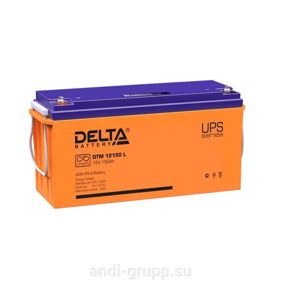 Аккумуляторная батарея Delta DTM 12150 L (12V /150Ah) от компании Производственная компания «АНДИ Групп» - фото 1