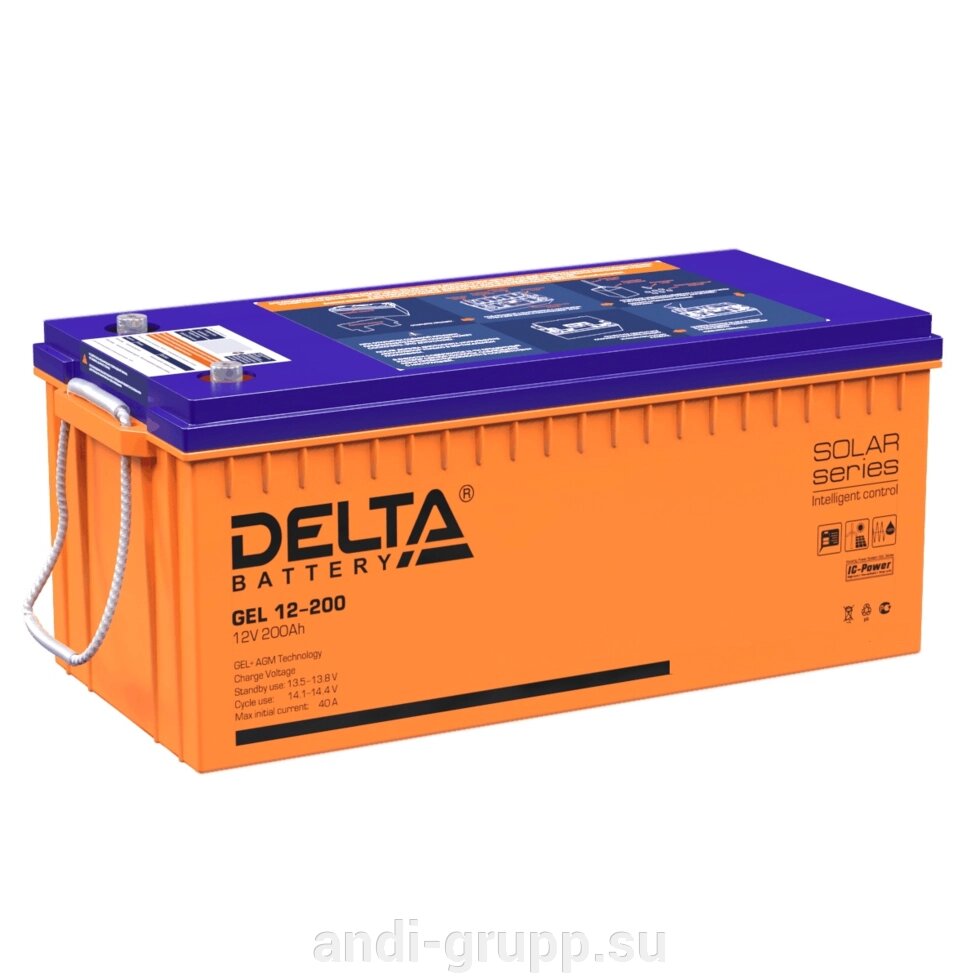 Аккумуляторная батарея Delta GEL 12-200 (12V / 200Ah) от компании Производственная компания «АНДИ Групп» - фото 1