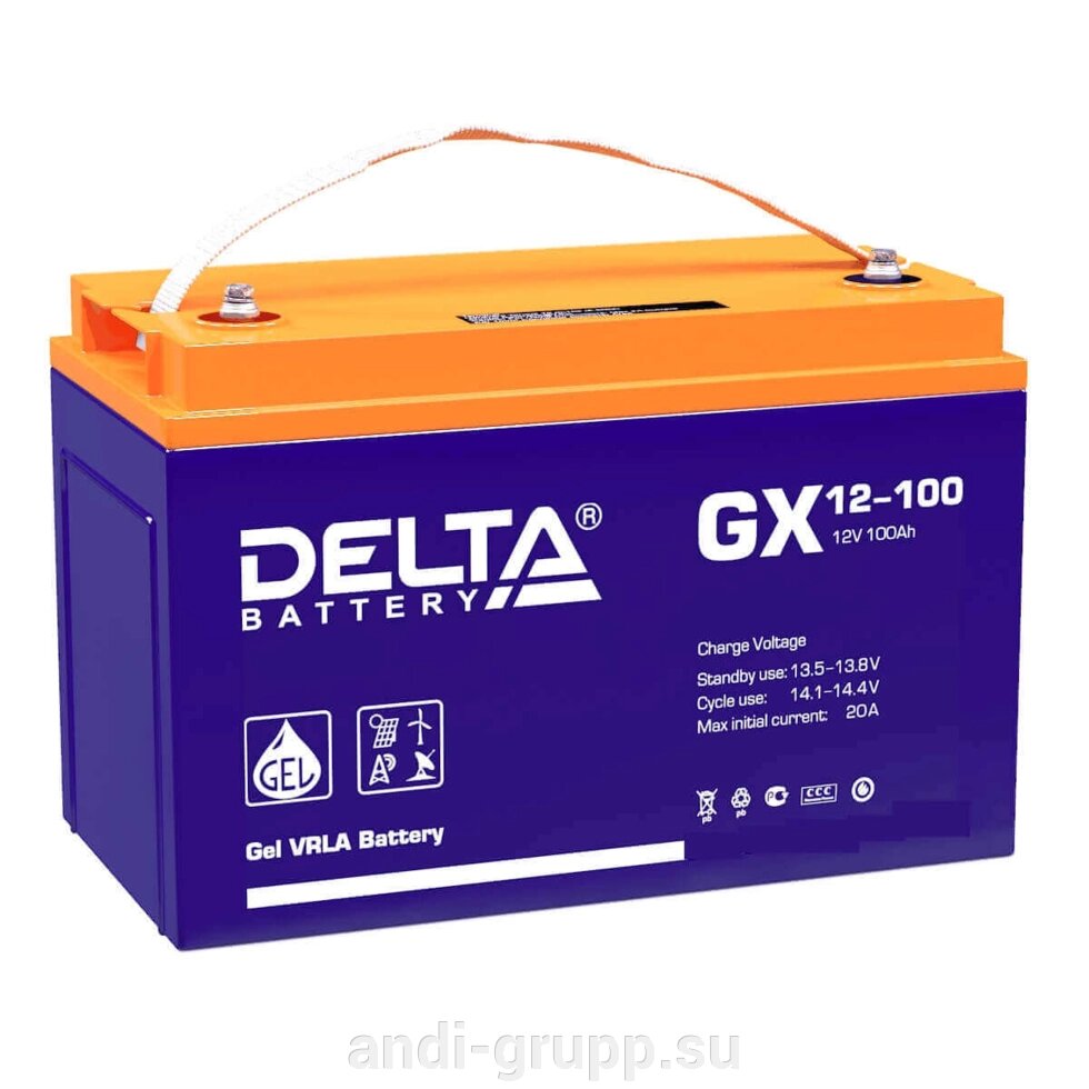 Аккумуляторная батарея Delta GX 12-100 (12V / 100Ah) от компании Производственная компания «АНДИ Групп» - фото 1