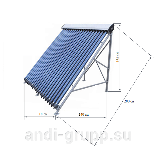 Размеры солнечного коллектора SCH-15